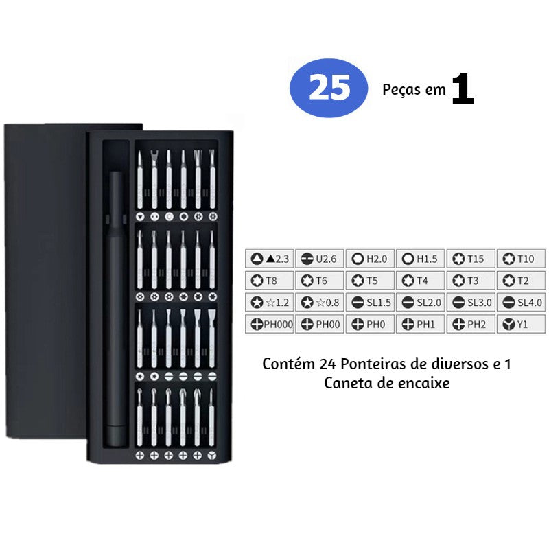 SET CASE - Caixa de ferramentas portátil - com 25 peças